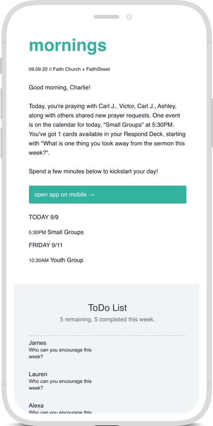 A preview of FaithStreet's Morning Digest