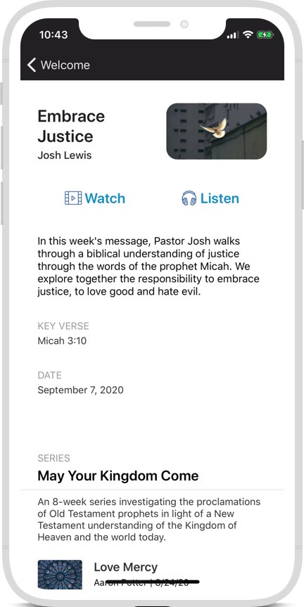 your church profile